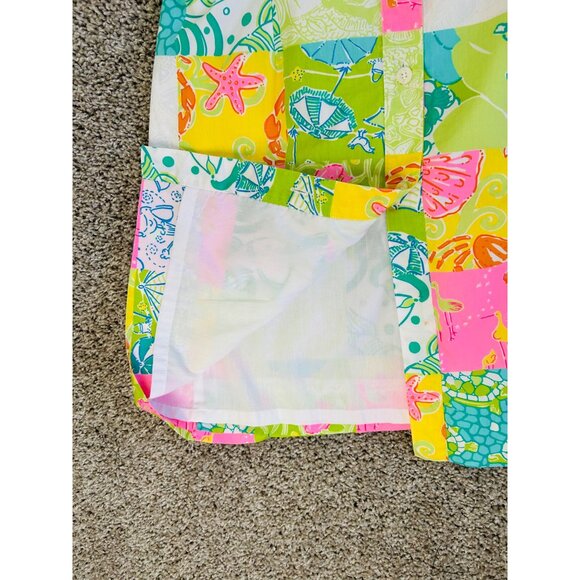 Vintage Lilly Pulitzer Womens Sz 10 Patchwork Sleeveless Collared Dress Multicol - Picture 6 of 12